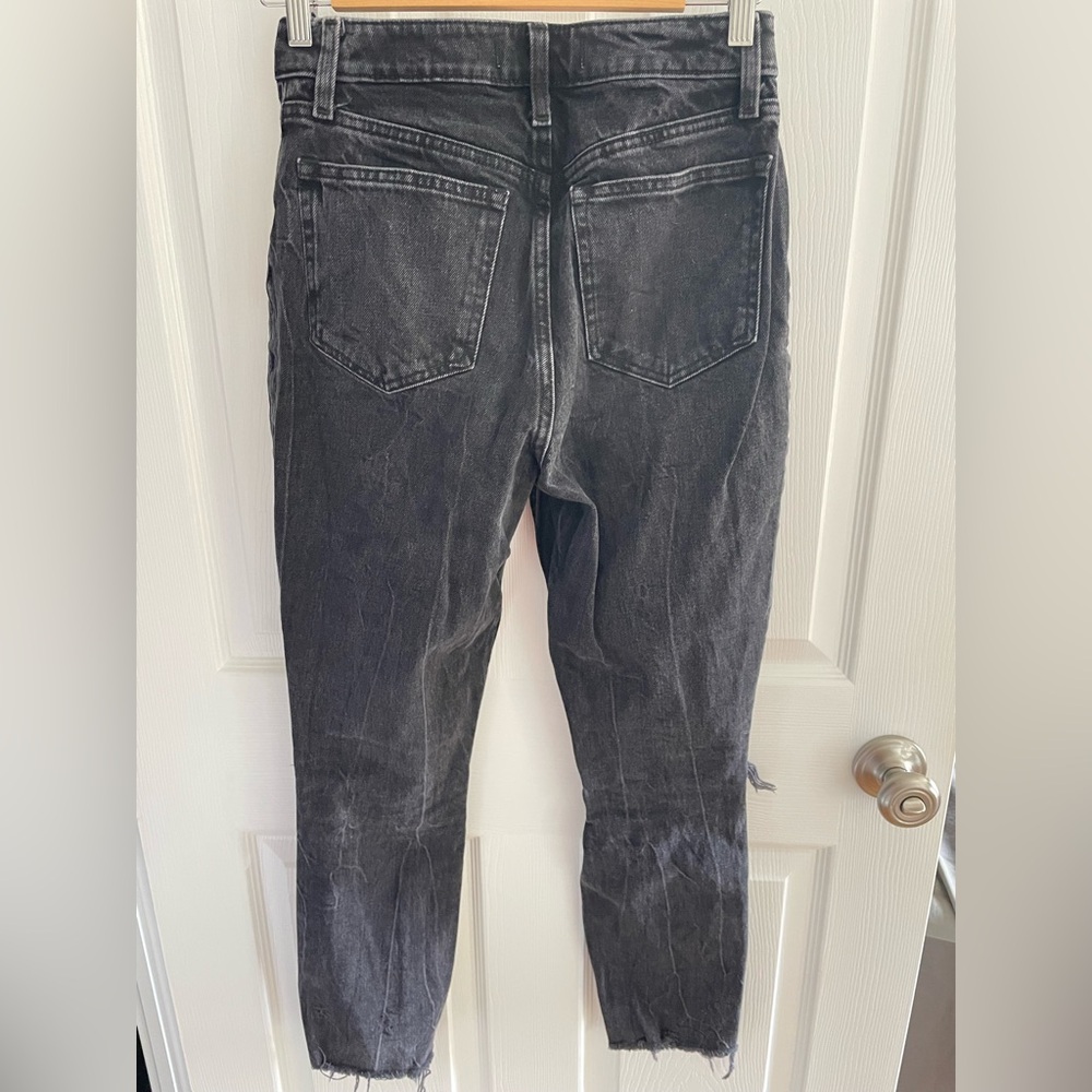 Abercrombie & Fitch Black Distressed Jeans Size 25 - Picture 3 of 3